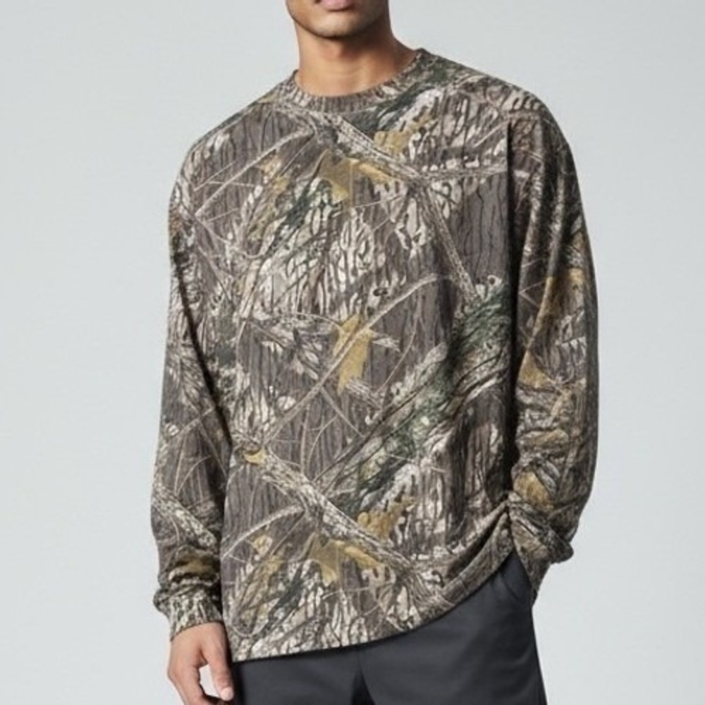 Vintage Mossy Oak Camo Long Sleeve Shirt Men‎ L USA 90s Grunge Skater Hunting